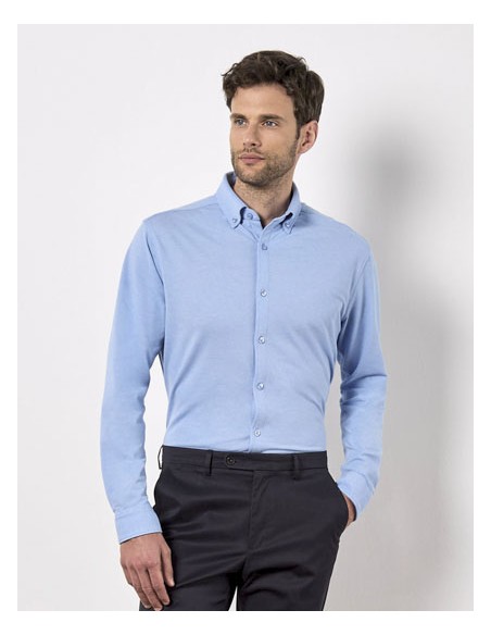 KUS-KK143-Tailored Fit Superwash® 60º Pique Shirt Long Sleeve 2